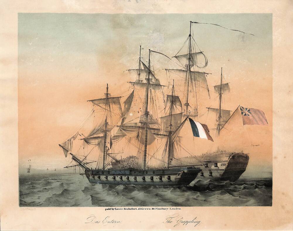 Lithografie "Das Entern"